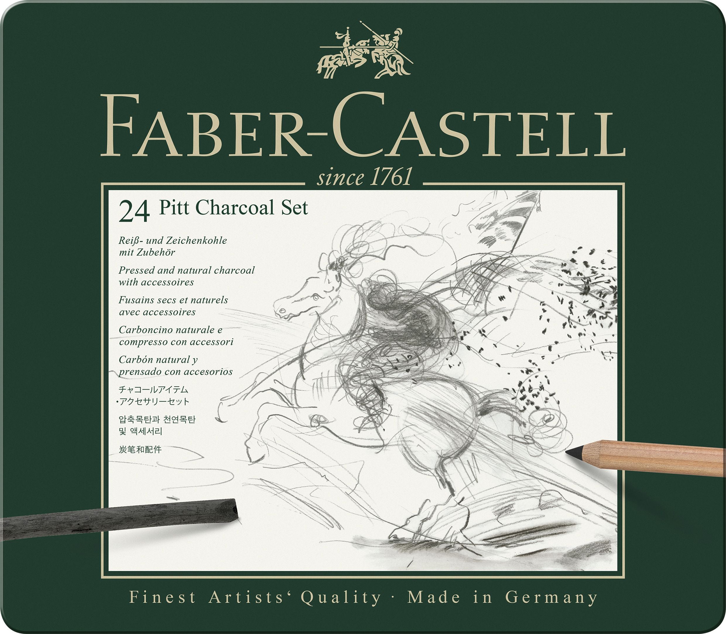 SET PITT MONOCHROME CARBUNE 24 BUC FABER-CASTELL SET PITT MONOCHROME CARBUNE 24 BUC FABER-CASTELL
